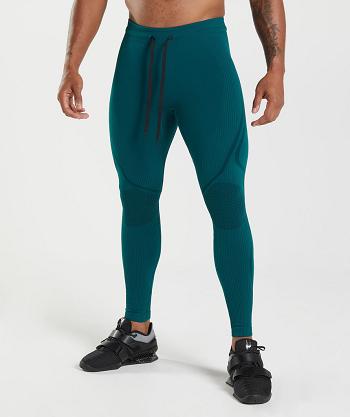 Mallas Gymshark 315 Seamless Hombre Turquesa Negras | CO 3958ZUT